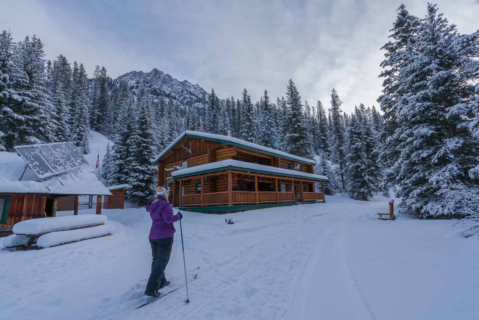 winter in alberta backcountry lodge