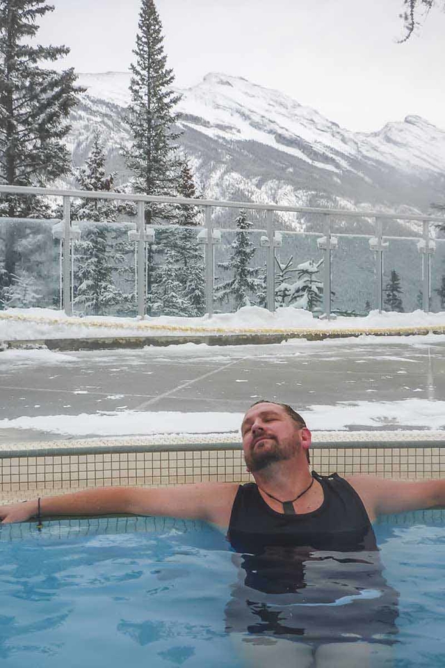 winter in alberta banff upper hot springs