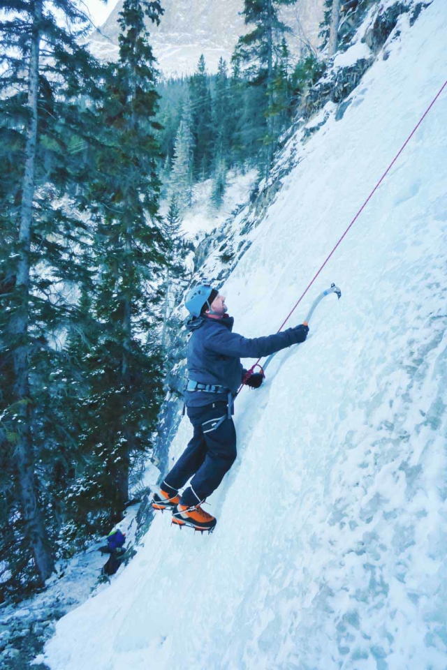 best winter activities in alberta ice climbing