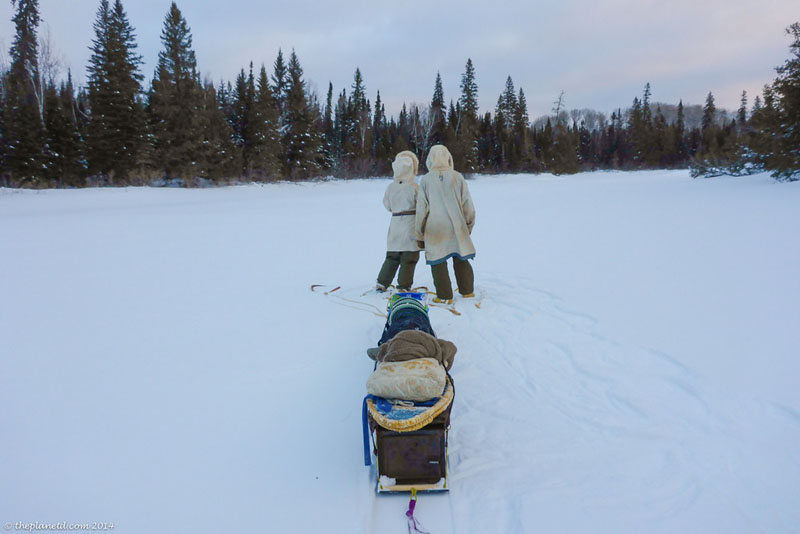 winter trekking tips sled