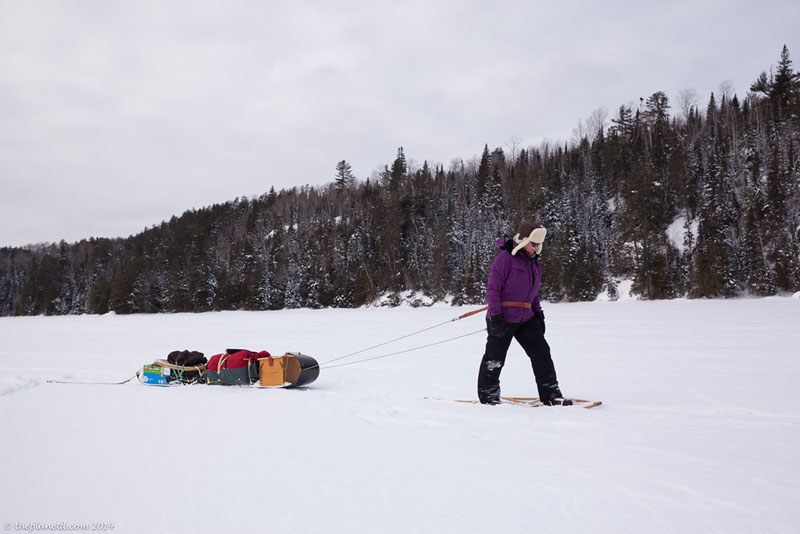 winter trekking tips sled